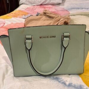 Michael Kors Light Green Satchel